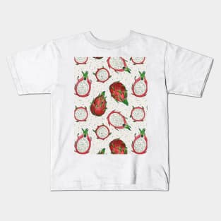 Red dragon fruit on off white Kids T-Shirt